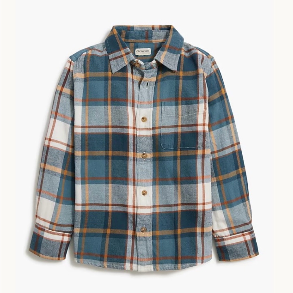 J. Crew Boys' gingham flannel shirt
